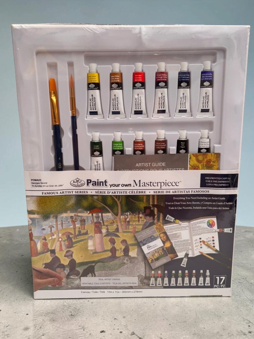 Royal & Langnickel Paint Your Own Masterpiece Kit 17-Piece Acrylic Set With Canv